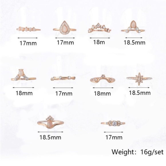 *LAST ONE*Gorgeous Gold Boho Ring Set - Picture 5 of 7